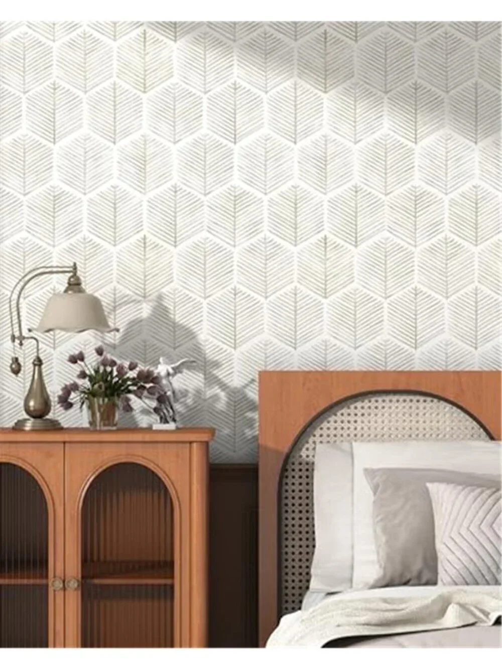 Beige White Peel Stick Wallpaper Stripe Contact Paper Removable Vinyl Decor